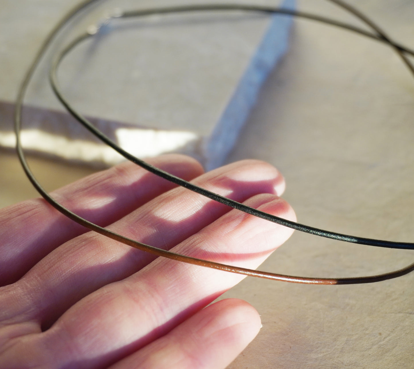 Leather cord necklace | Black or brown