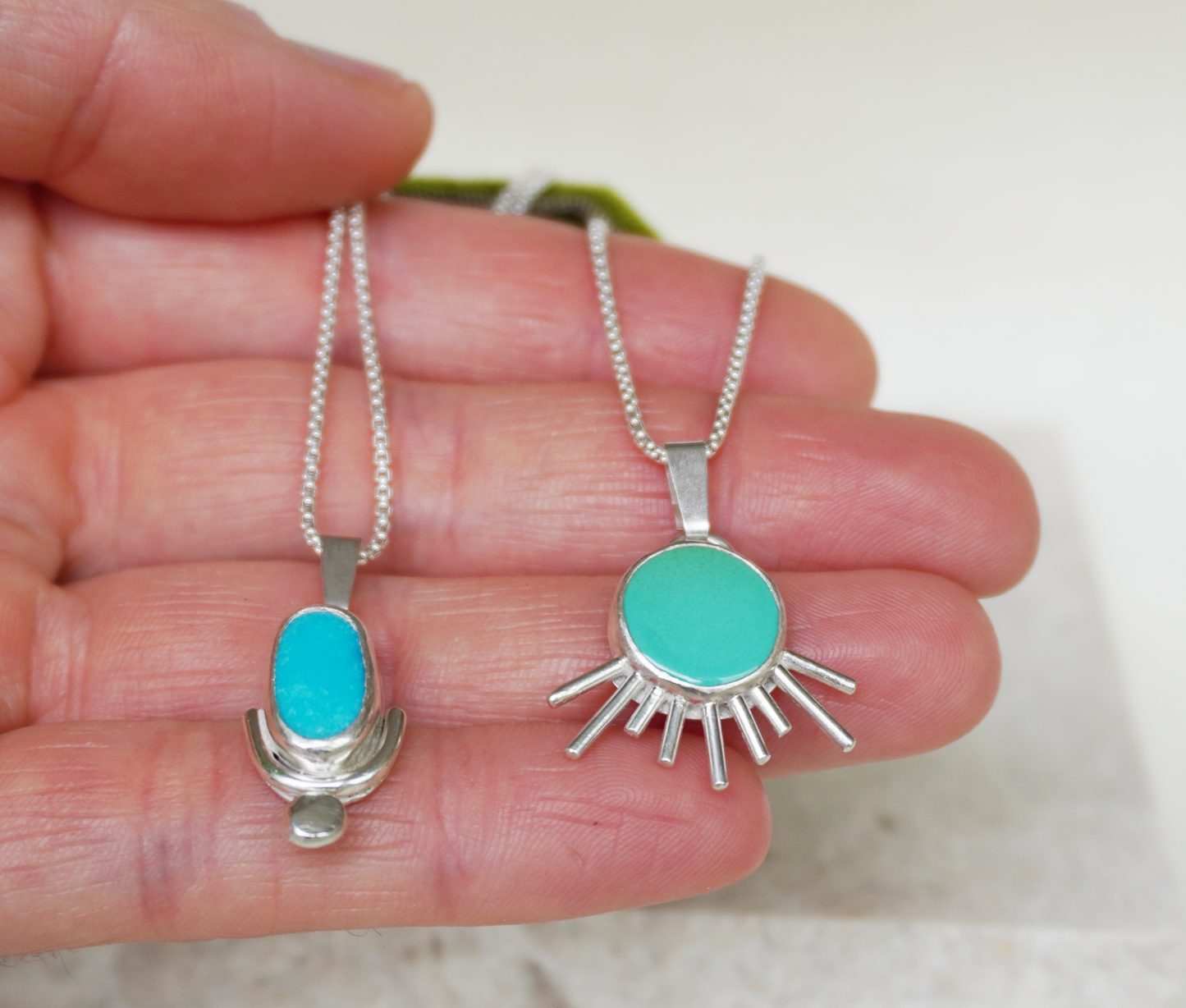 Sterling silver turquoise necklaces | One of a kind | Ready to ship