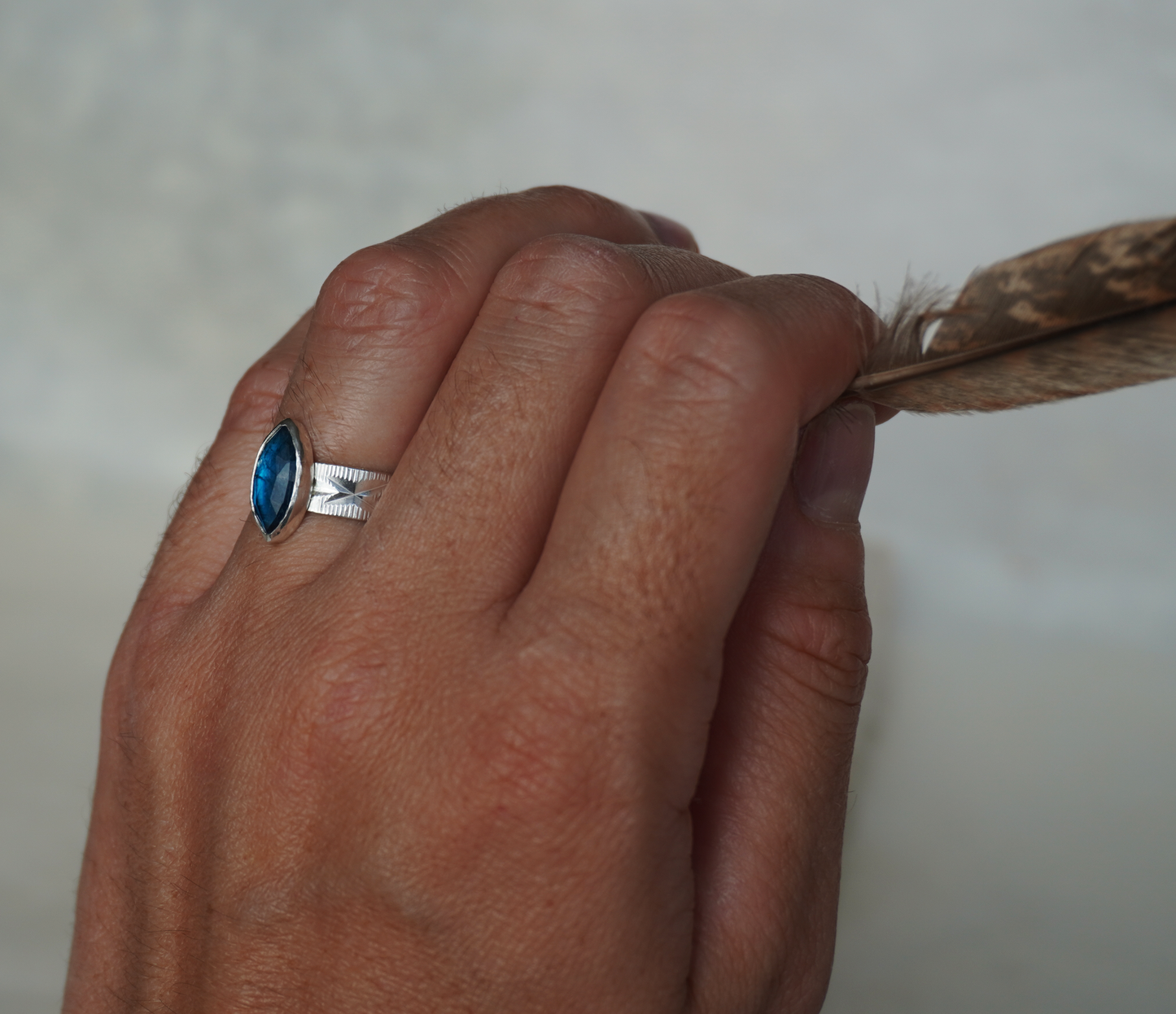 Neon blue apatite earrings and ring set | Ready to ship | One of a kind