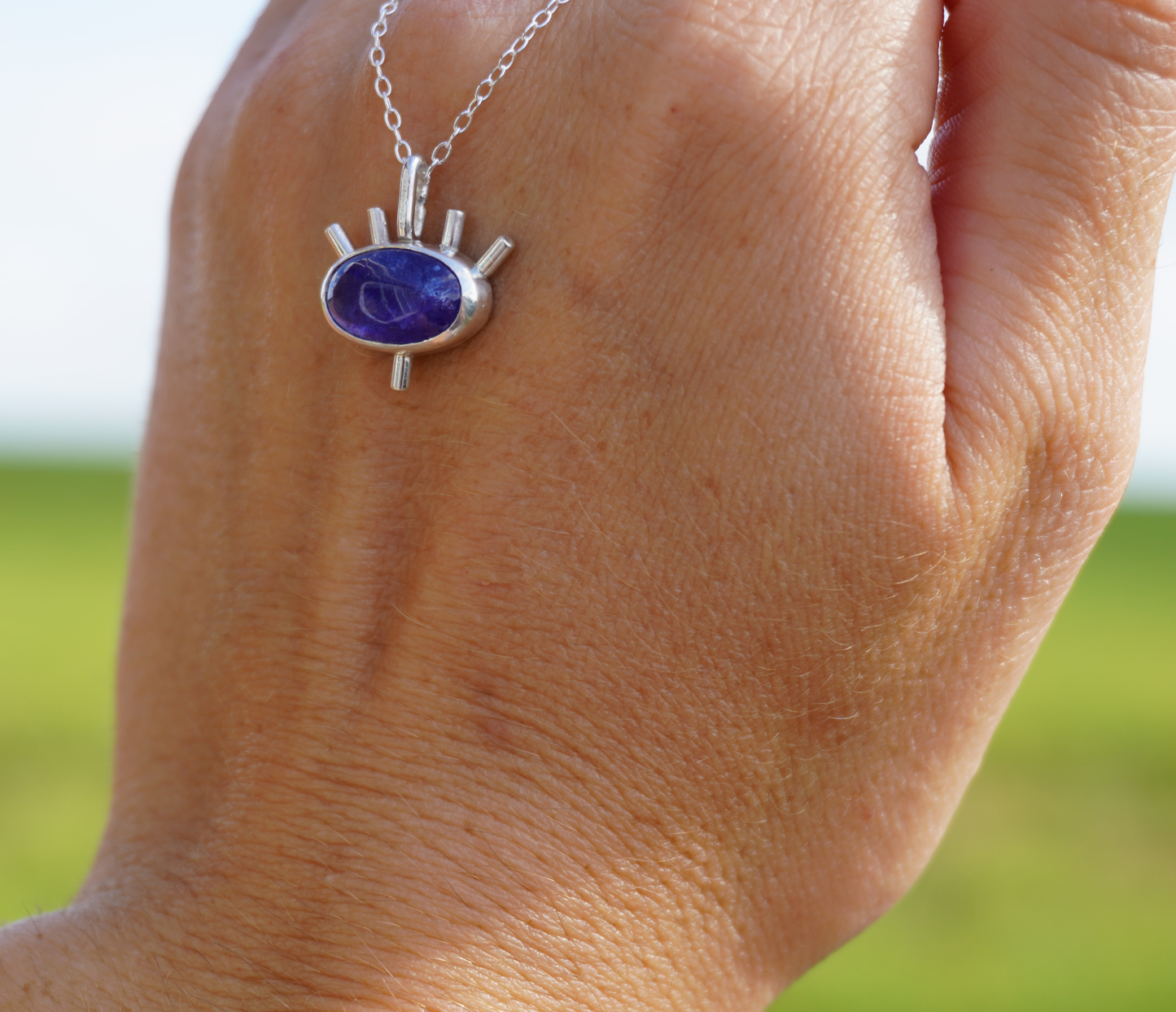 *Seconds - Tanzanite 'evil eye' necklace