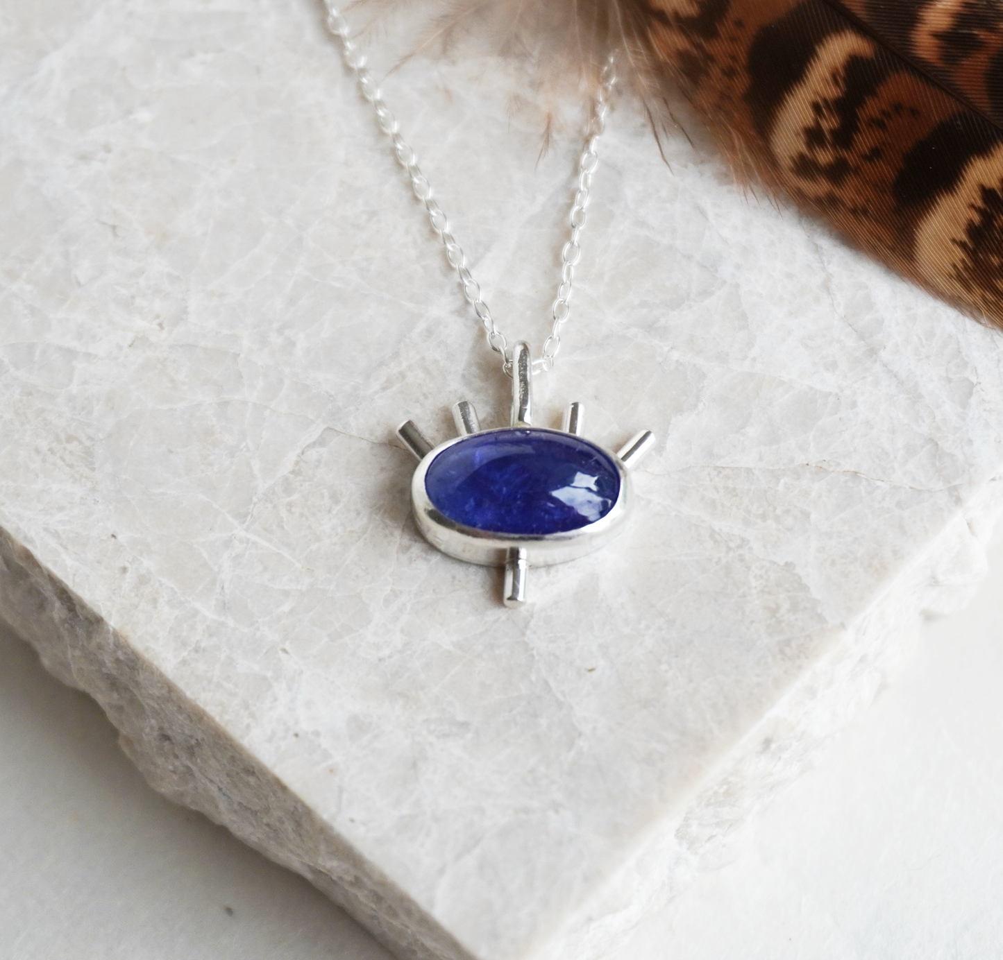 *Seconds - Tanzanite 'evil eye' necklace