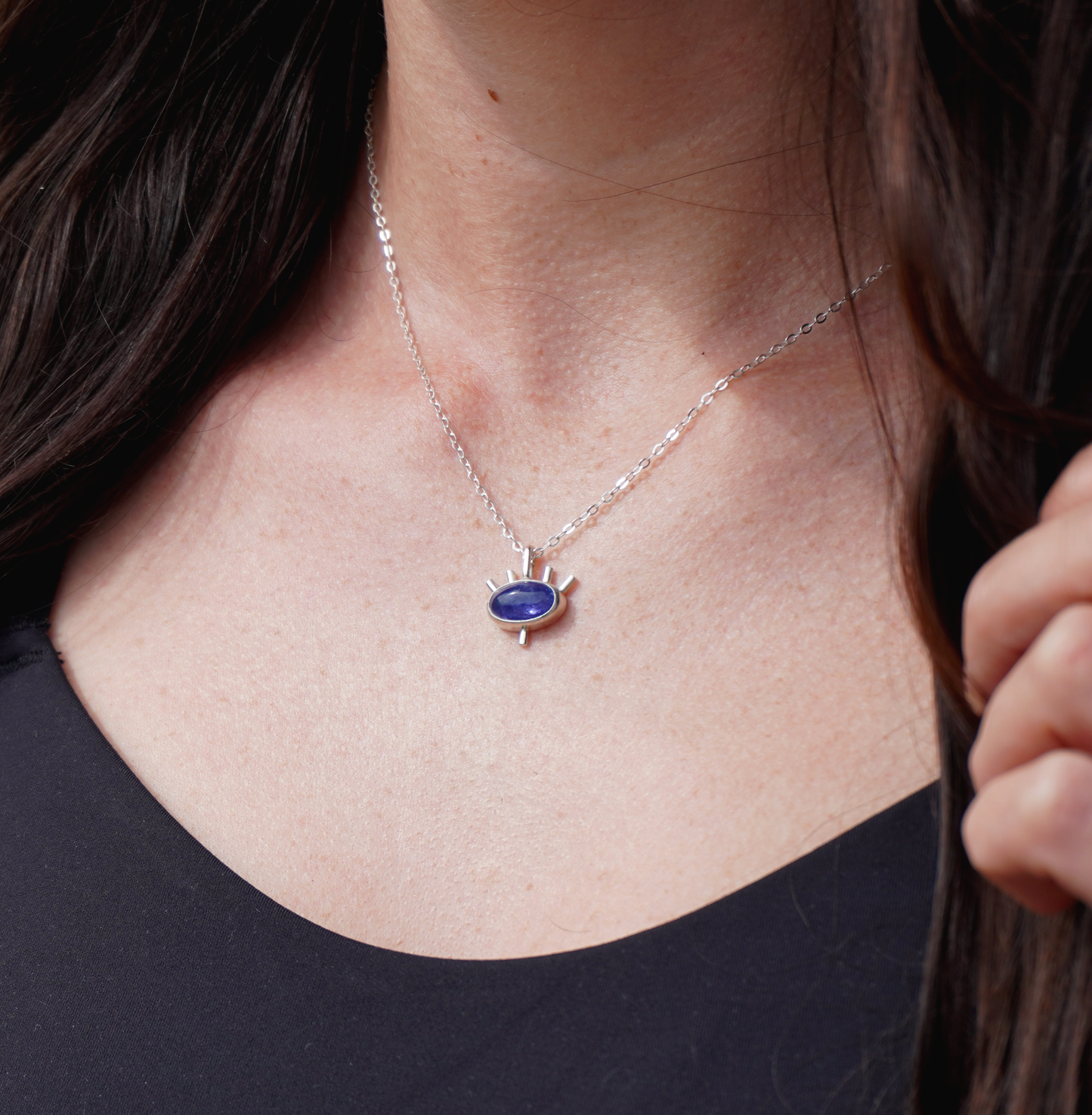 *Seconds - Tanzanite 'evil eye' necklace