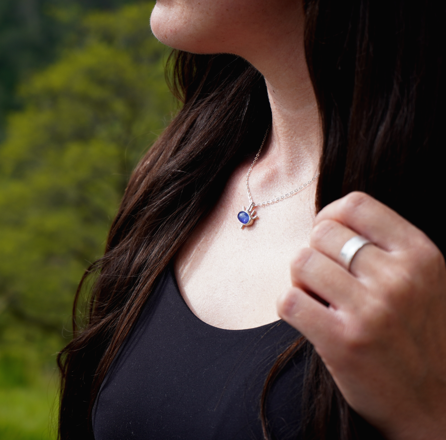 *Seconds - Tanzanite 'evil eye' necklace