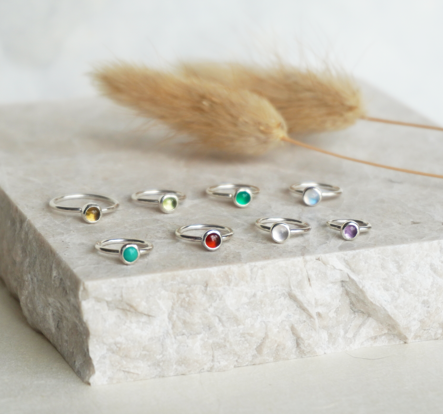 Sterling Silver Cartilage Gemstone Earring | Made to Order