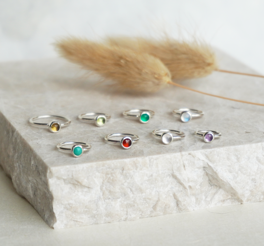 Sterling Silver Cartilage Gemstone Earring | Made to Order