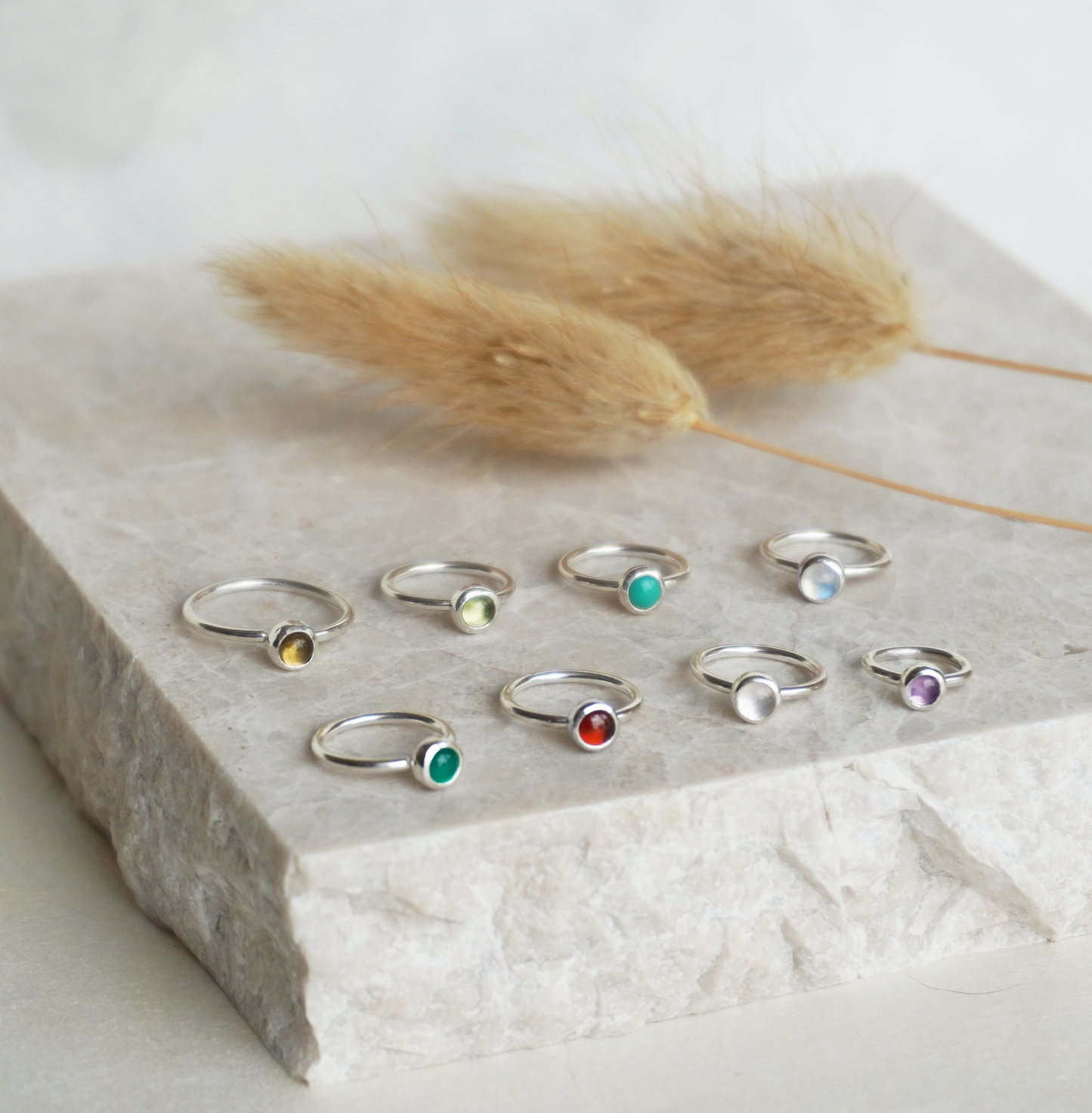 Sterling Silver Cartilage Gemstone Earring | Made to Order