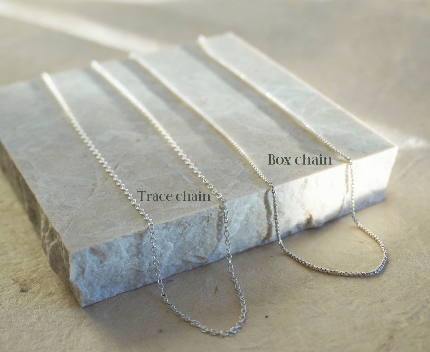 Sterling silver chains  |  Choose your style and length