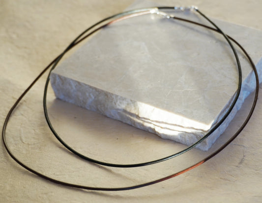 Leather cord necklace | Black or brown
