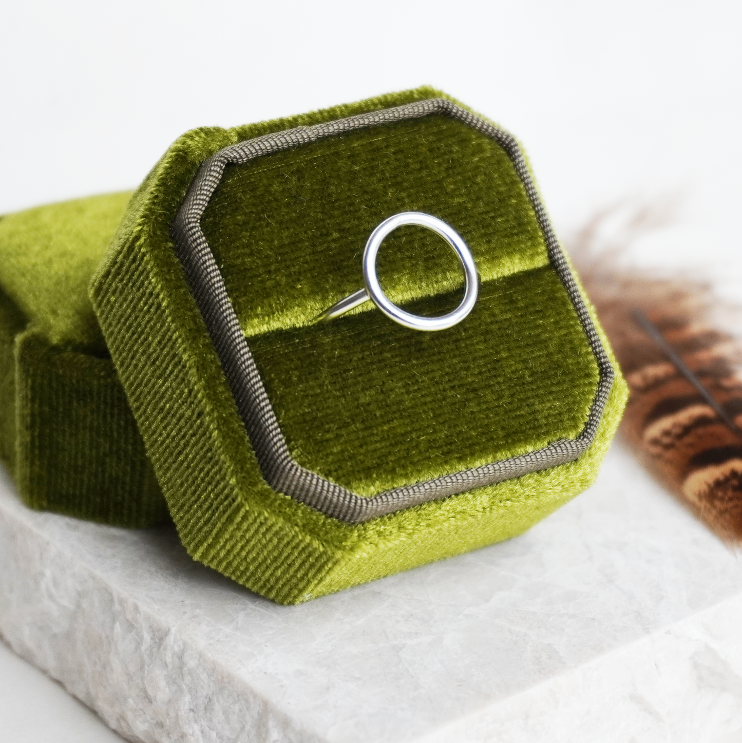 Full moon sterling silver ring | Made to order