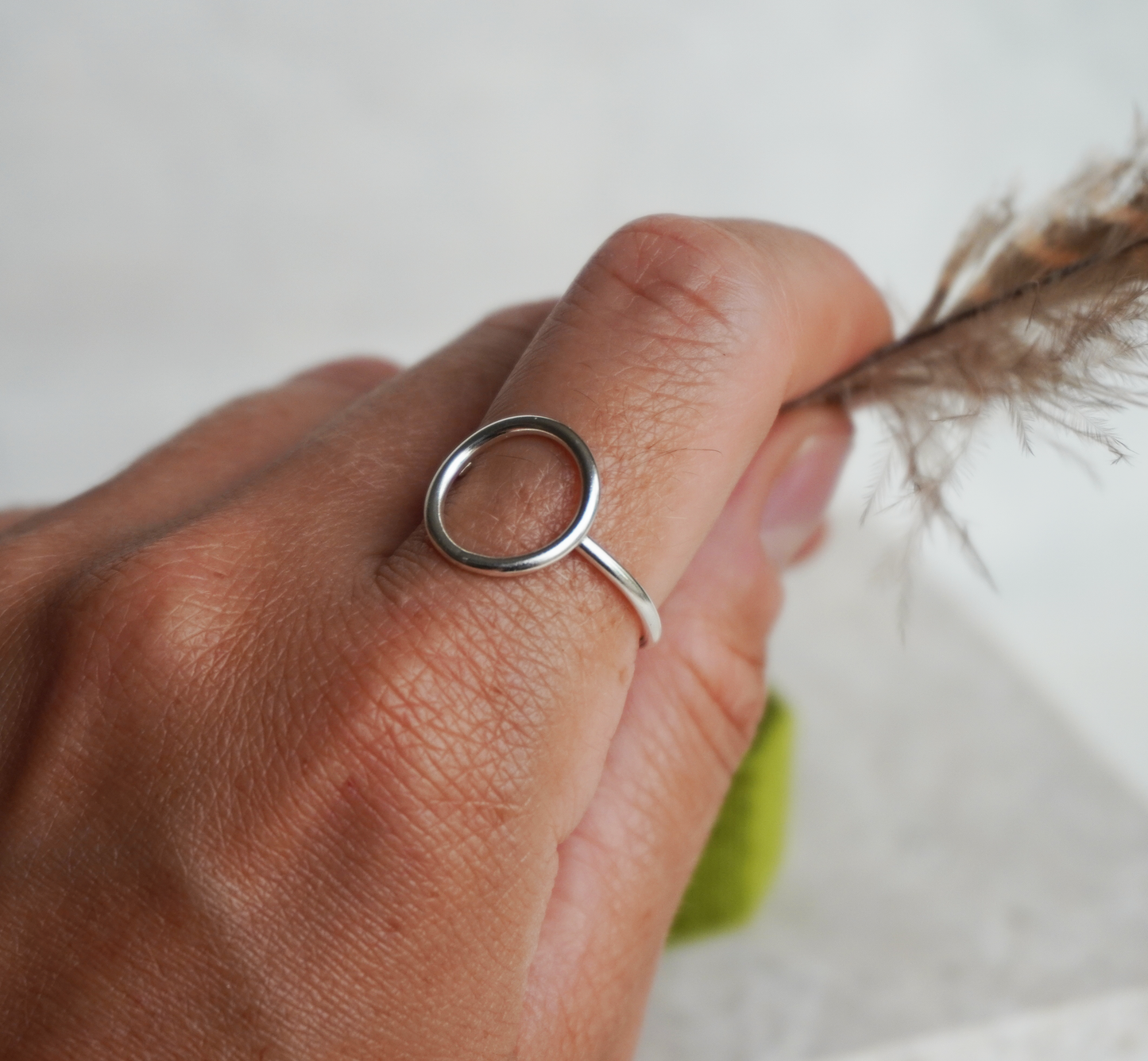 Full moon sterling silver ring | Made to order