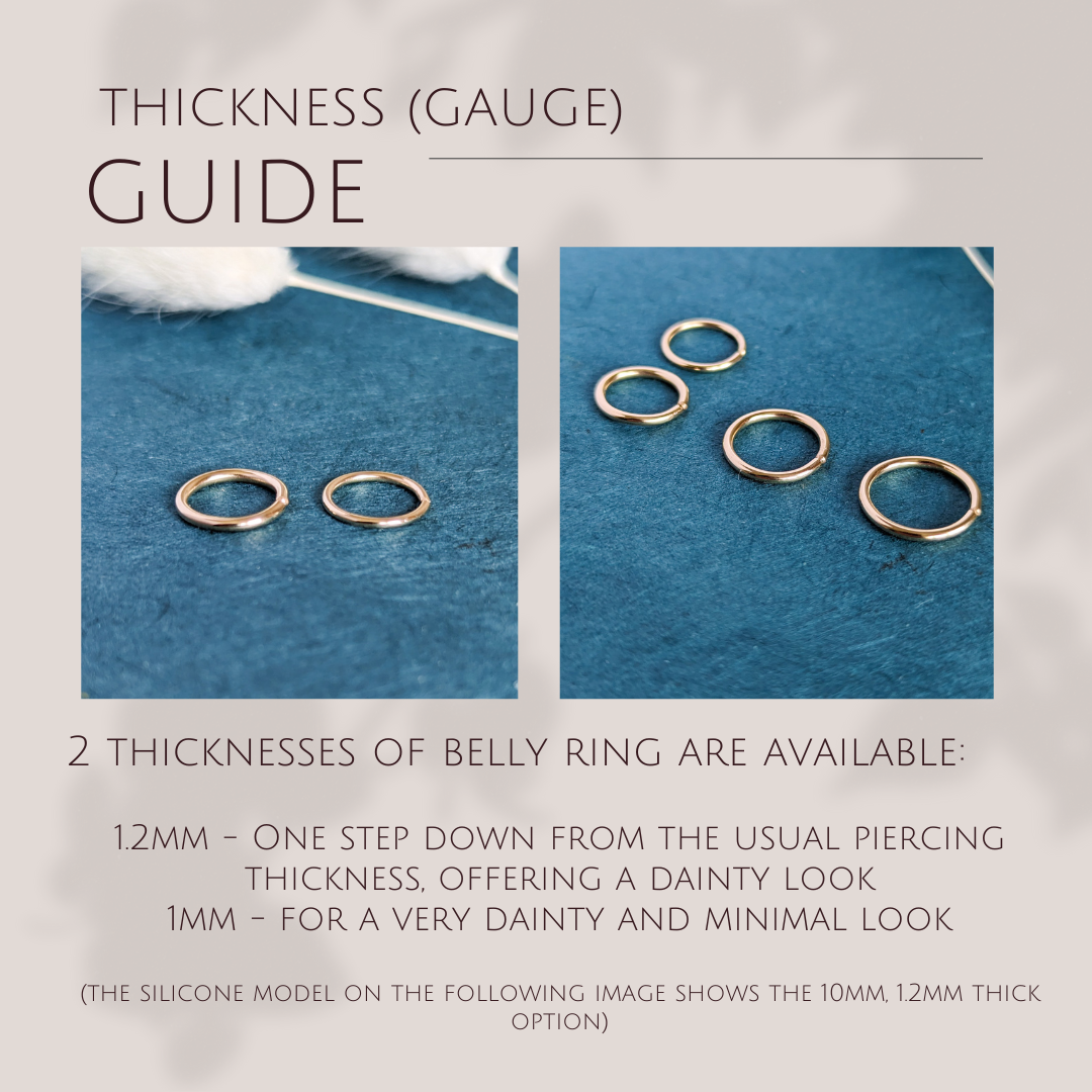 14K Gold Belly Ring (Gold fill)