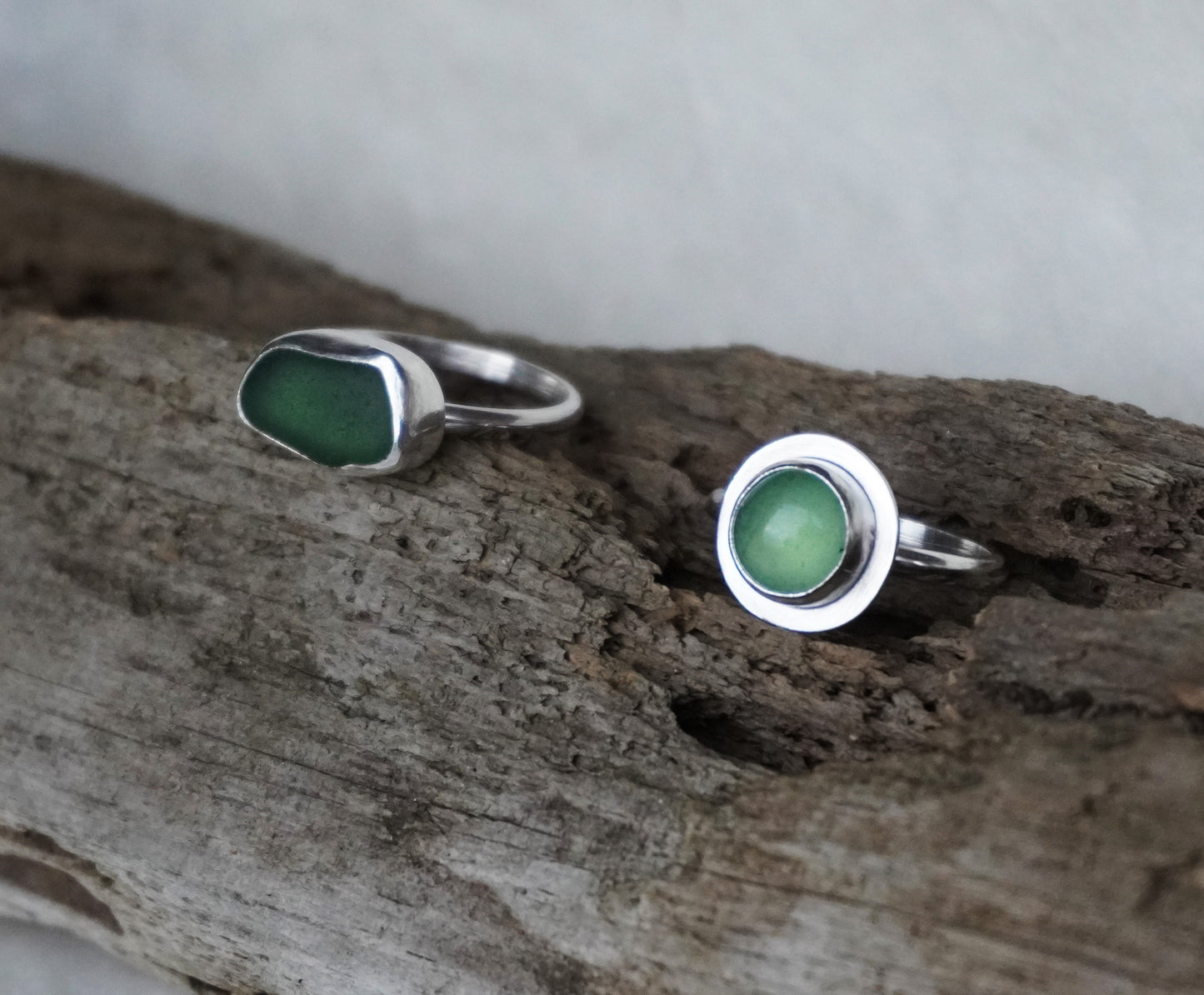 Serpentine sterling silver ring | Size S | Ready to ship