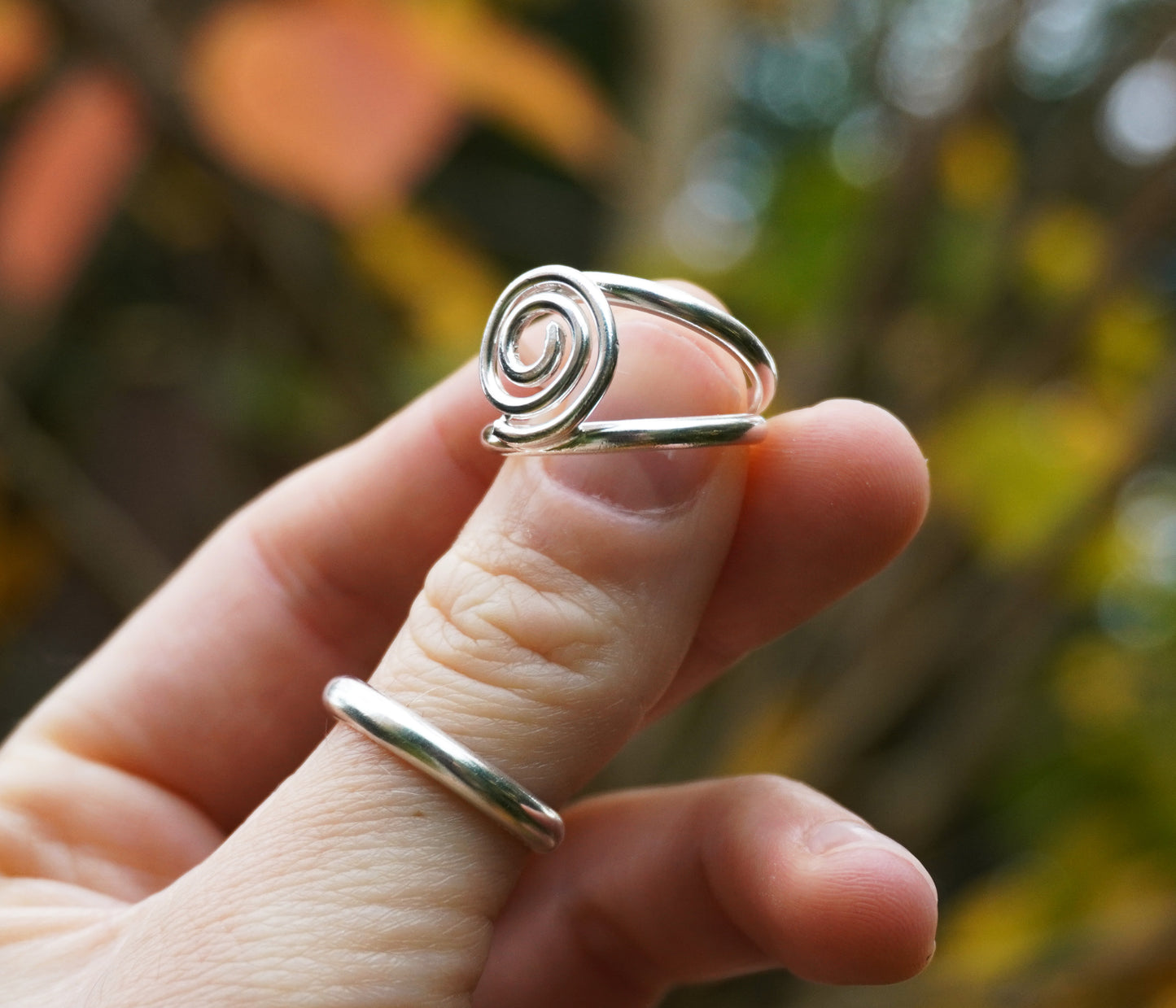 Sterling silver spiral ring | Made to order