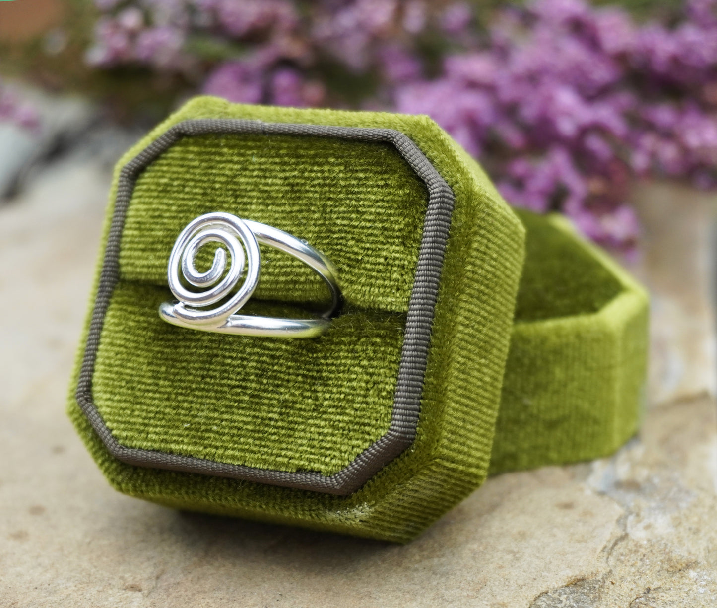 Sterling silver spiral ring | Made to order