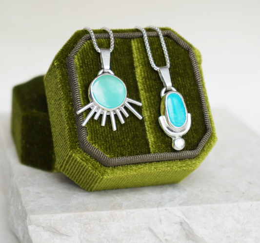 Sterling silver turquoise necklaces | One of a kind | Ready to ship