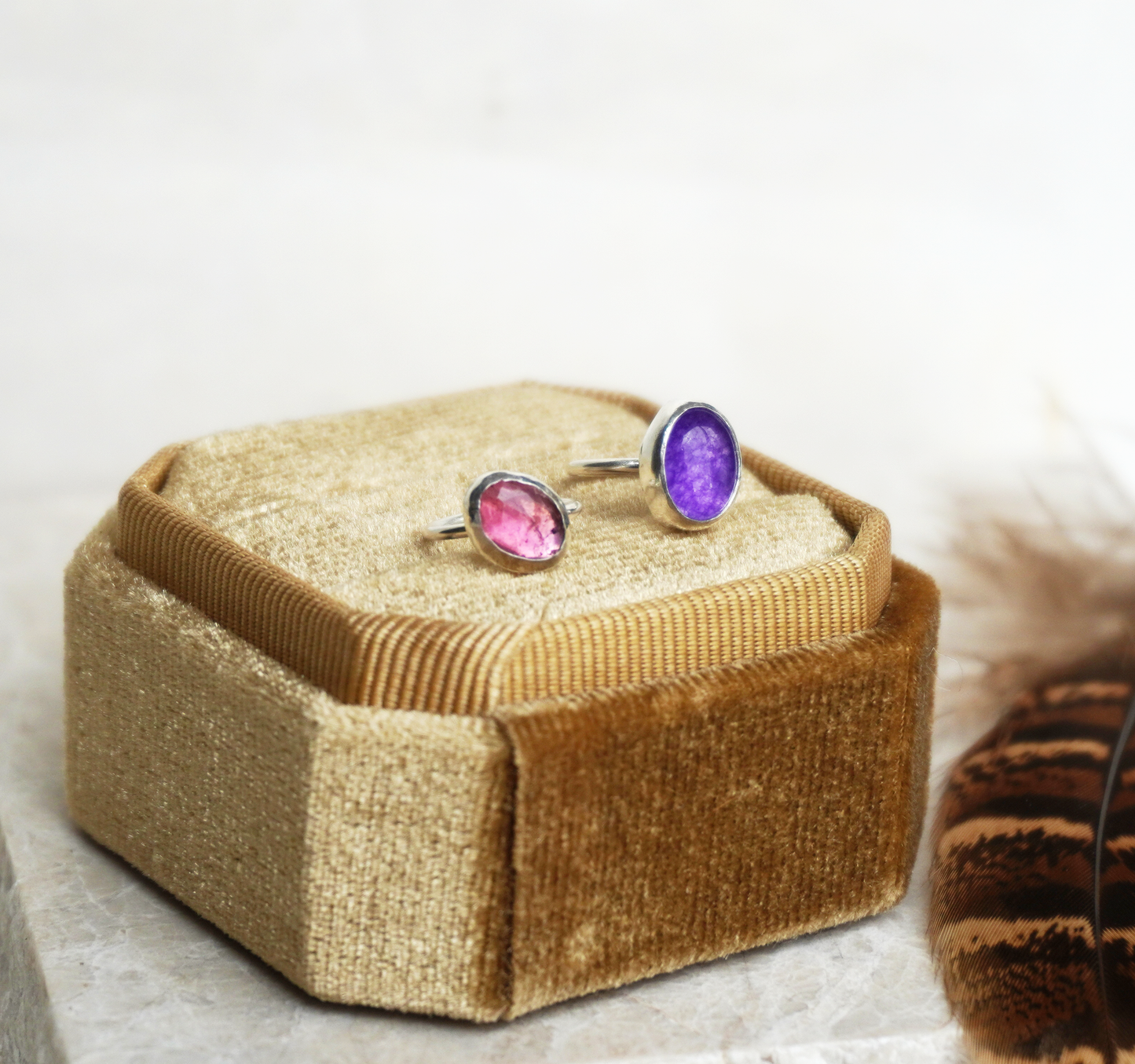 Ready to ship | Custom cartilage sterling silver gemstone earring