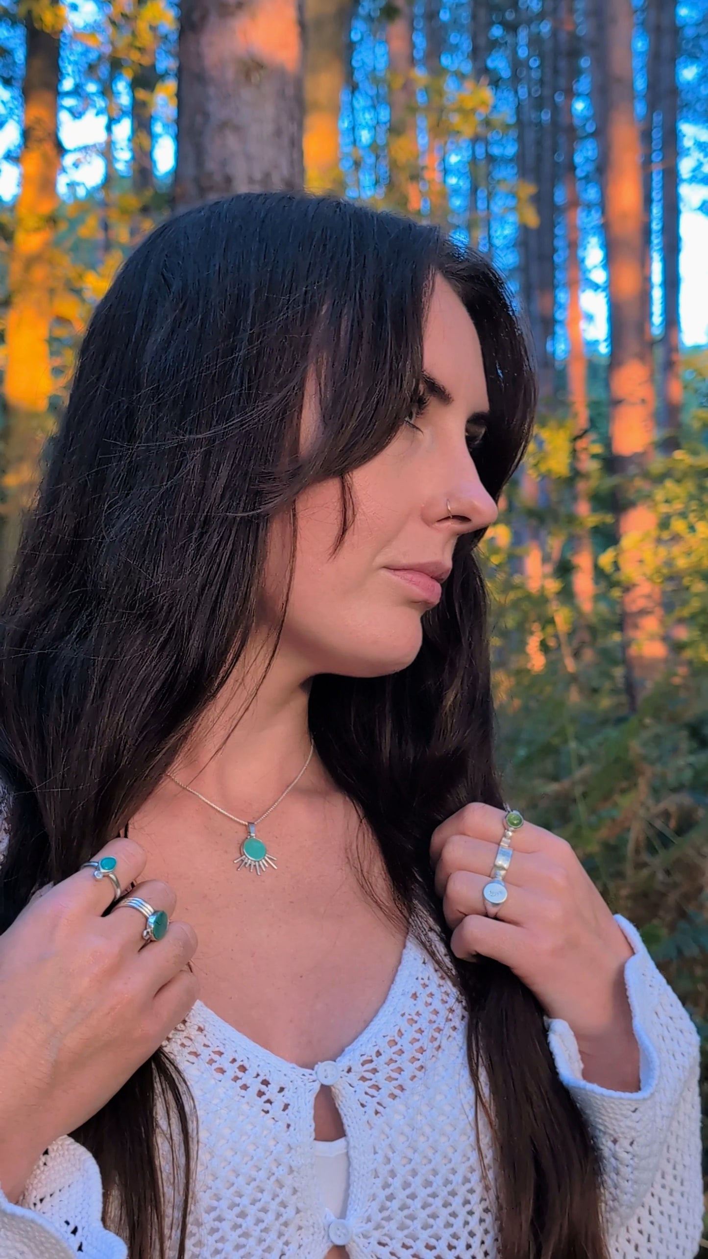 Sterling silver turquoise necklaces | One of a kind | Ready to ship