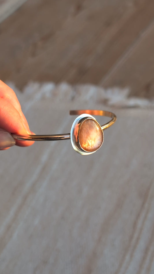 The 'sun-catcher' arm cuff | Sterling silver and sunstone