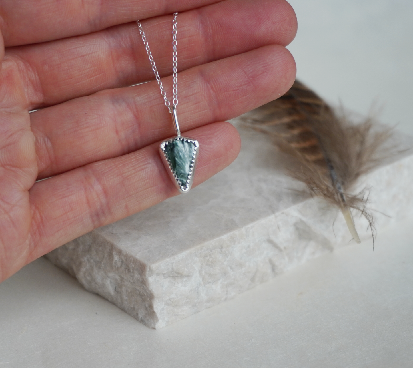 18 inch sterling silver trace chain