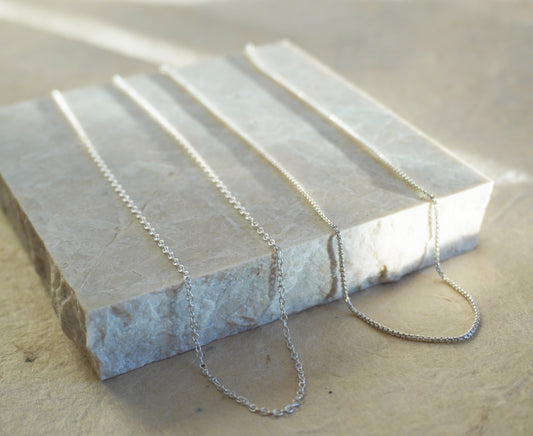Sterling silver chains  |  Choose your style and length
