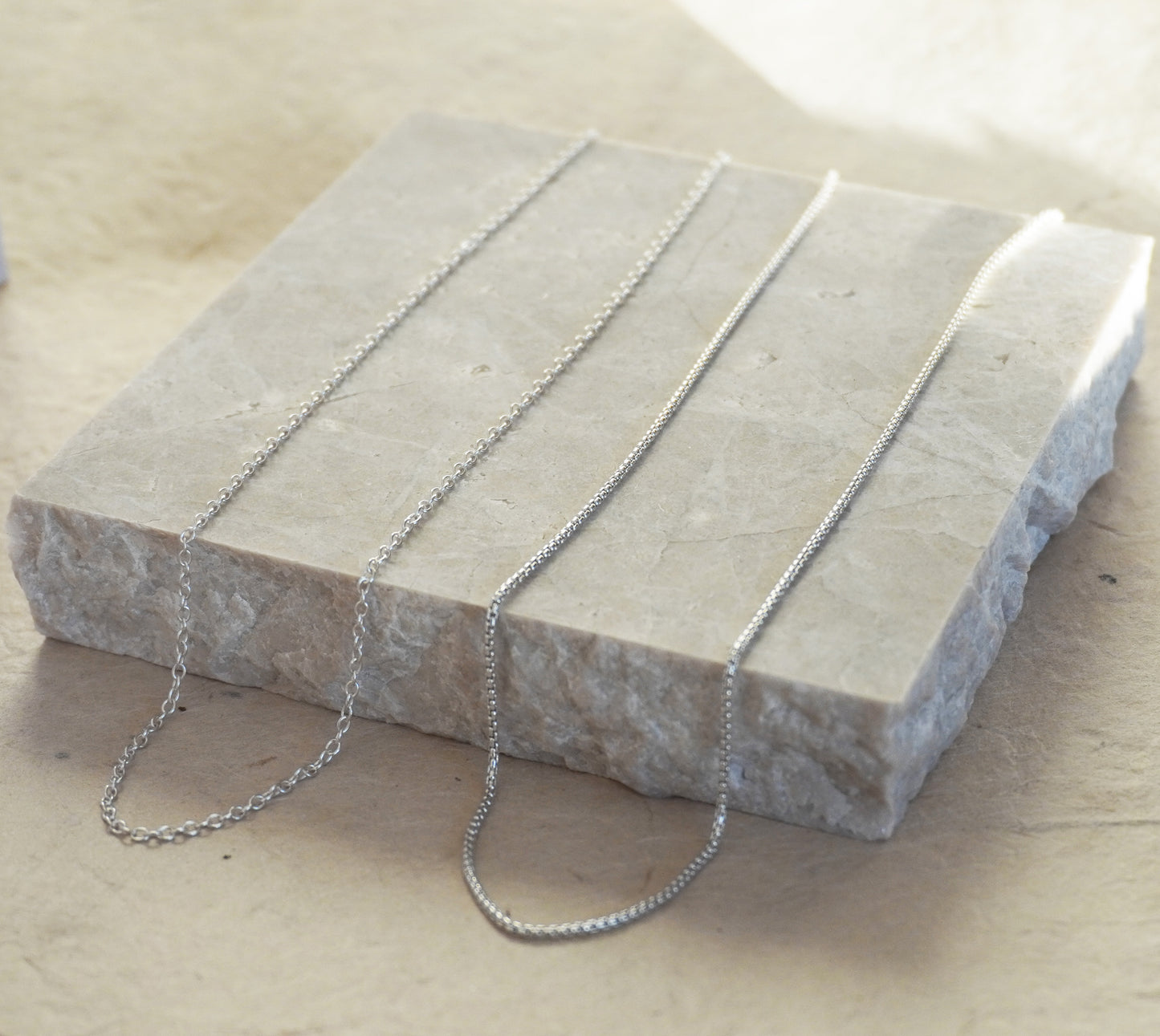 Sterling silver chains  |  Choose your style and length