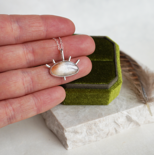 Sunstone 'evil eye' necklace