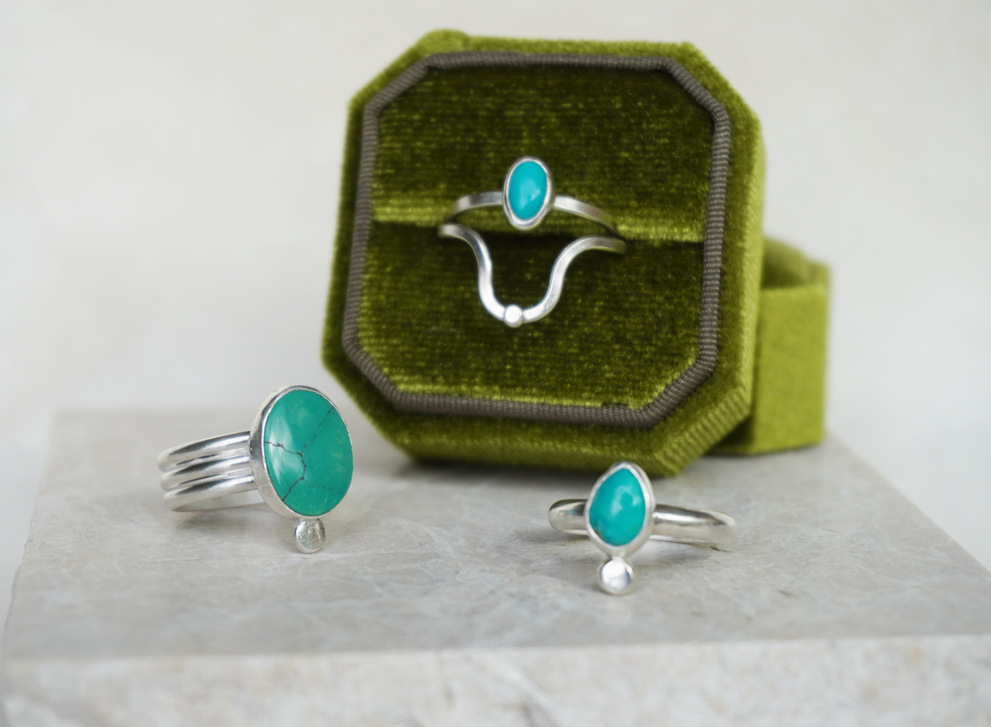 Turquoise rings | Ready to ship | One of a kind